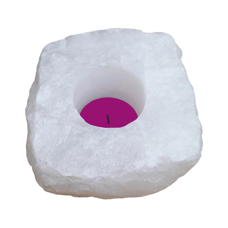 Crystal Tealight Holders in Quartz