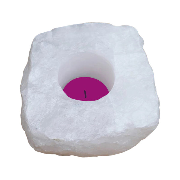 Crystal Tealight Holders in Quartz