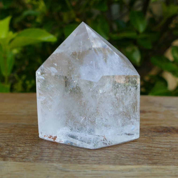 clear quartz polished point