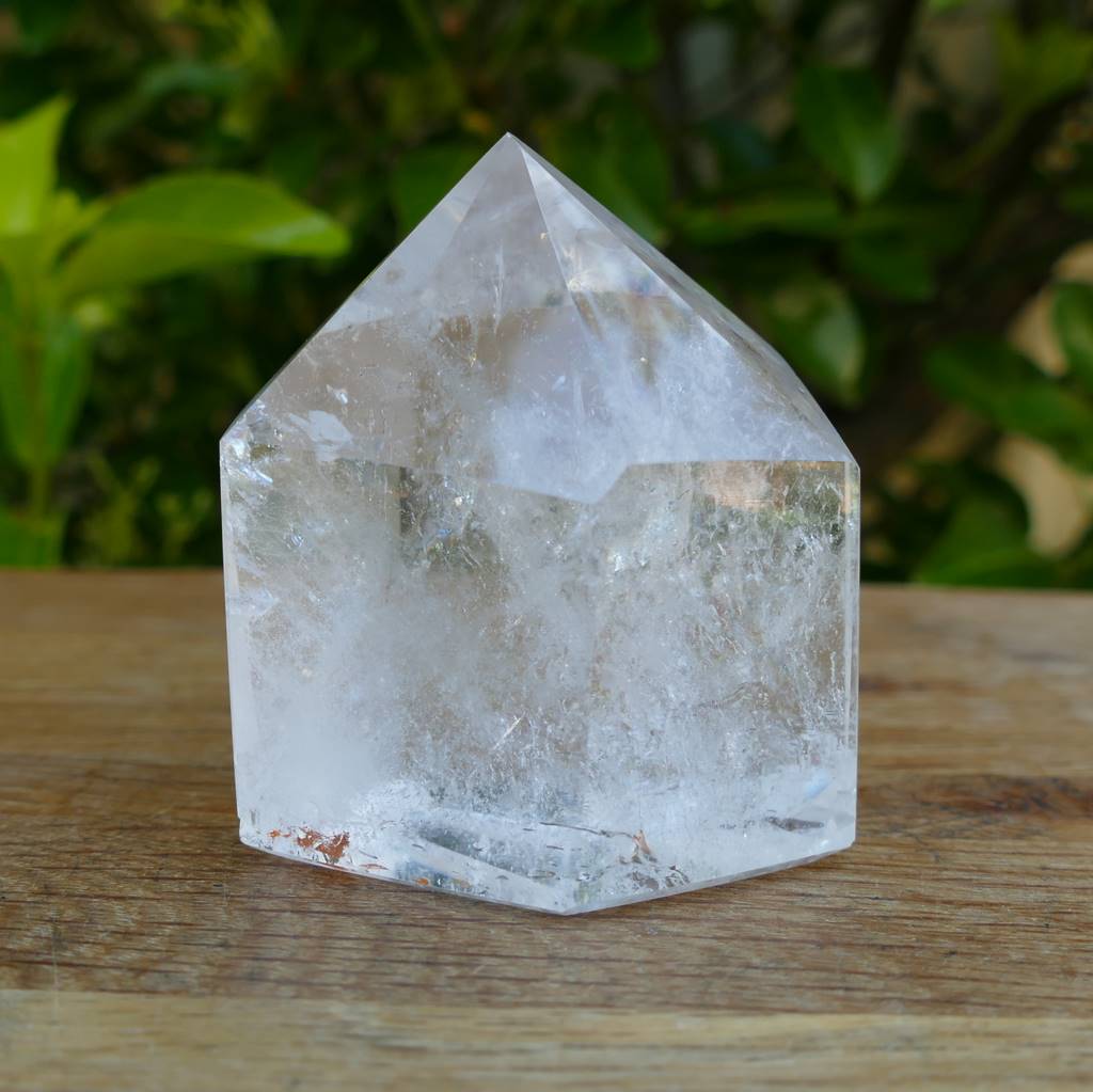 clear quartz polished point