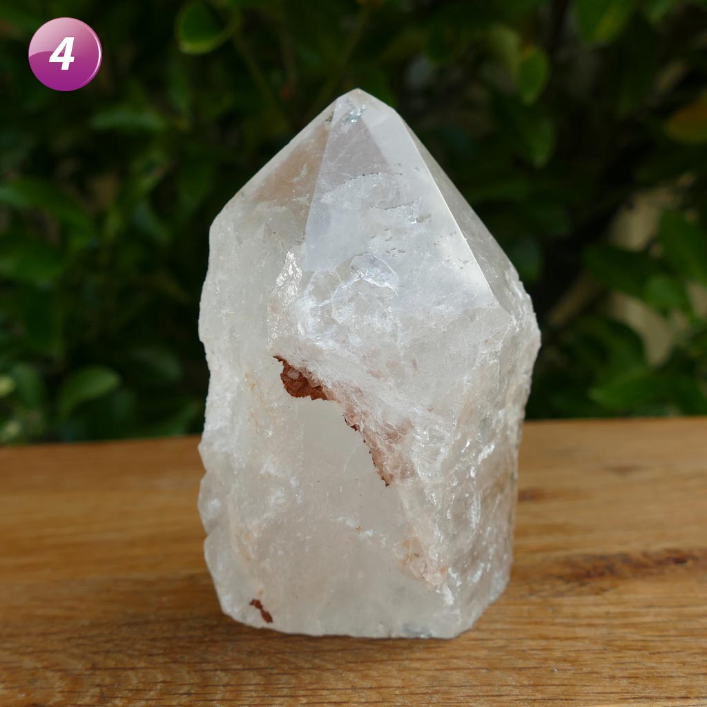 clear quartz semi polished point