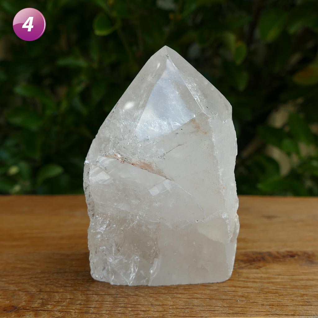 clear quartz semi polished point