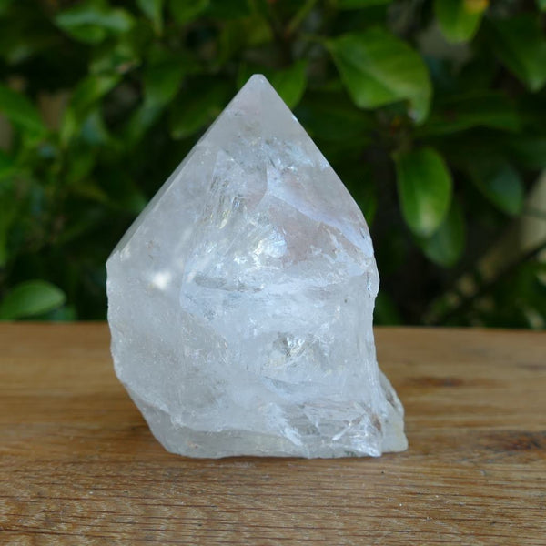 Clear Quartz Semi Polished Crystal Point