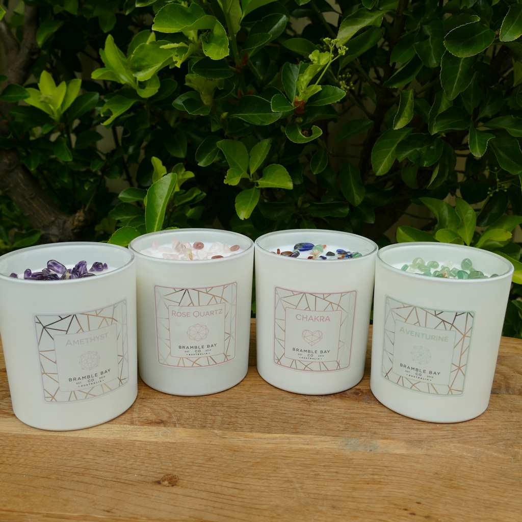 Candles with Crystals with Luxury Scented Fragrance