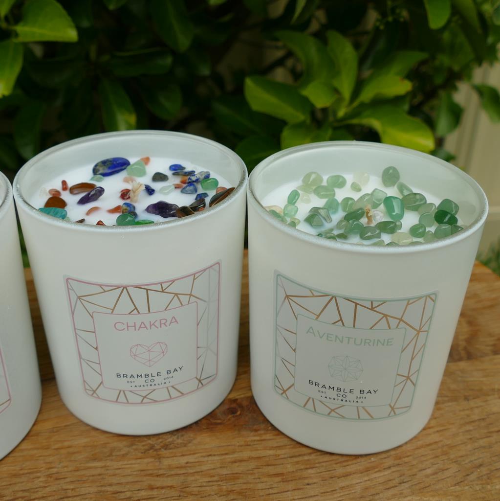 Candles with Crystals with Luxury Scented Fragrance