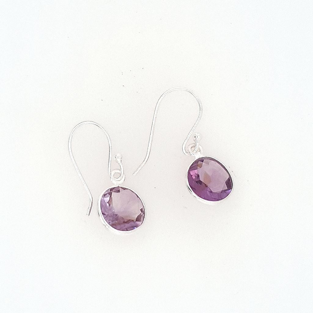faceted amethyst earrings