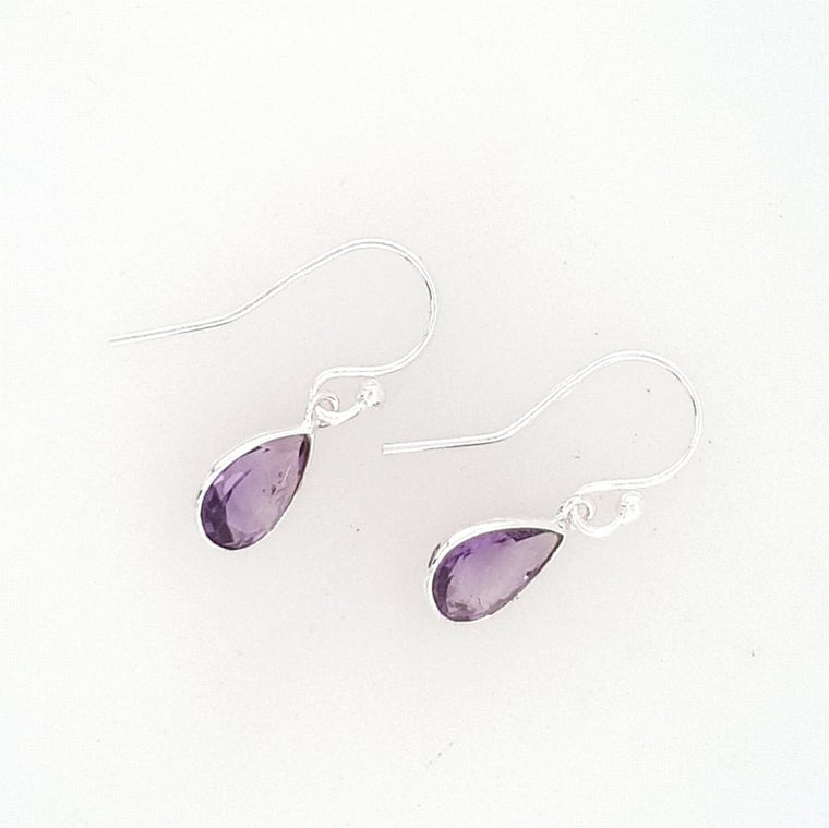 faceted amethyst earrings