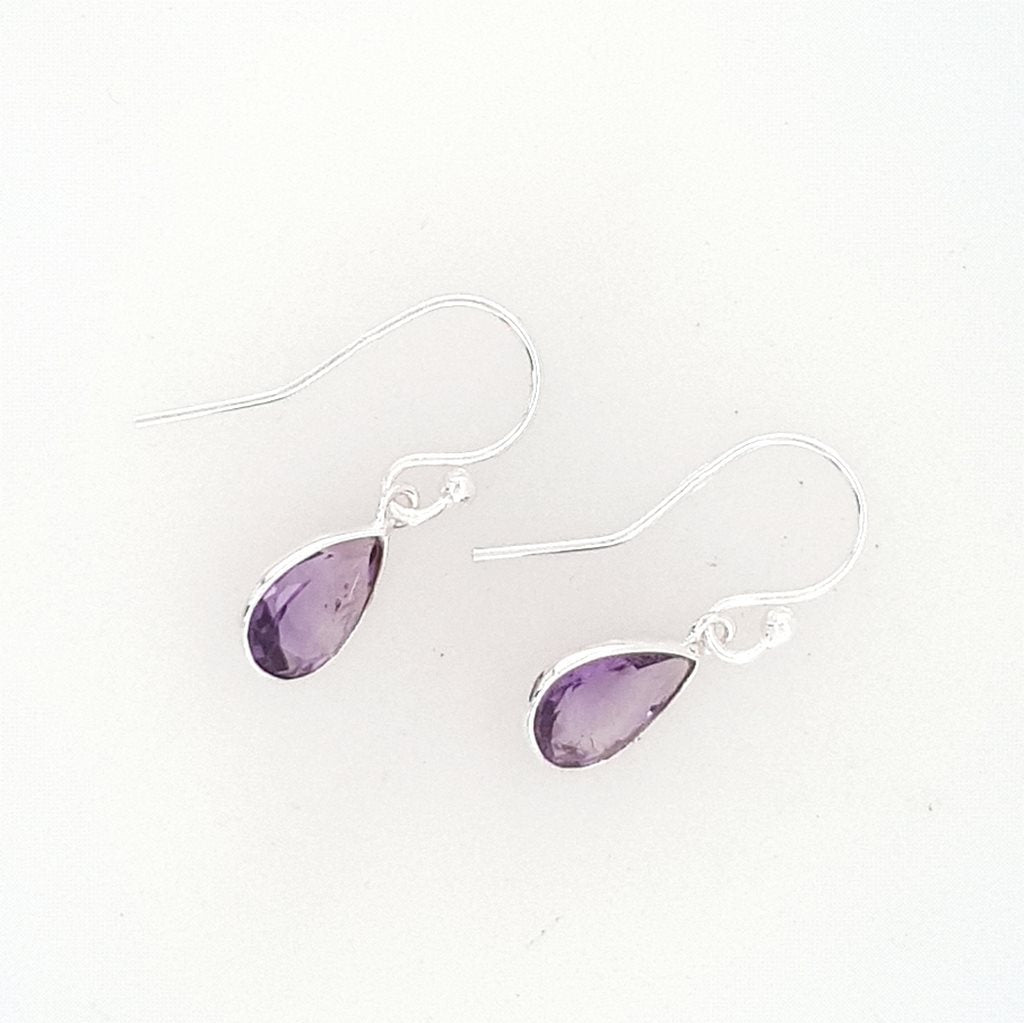 faceted amethyst earrings