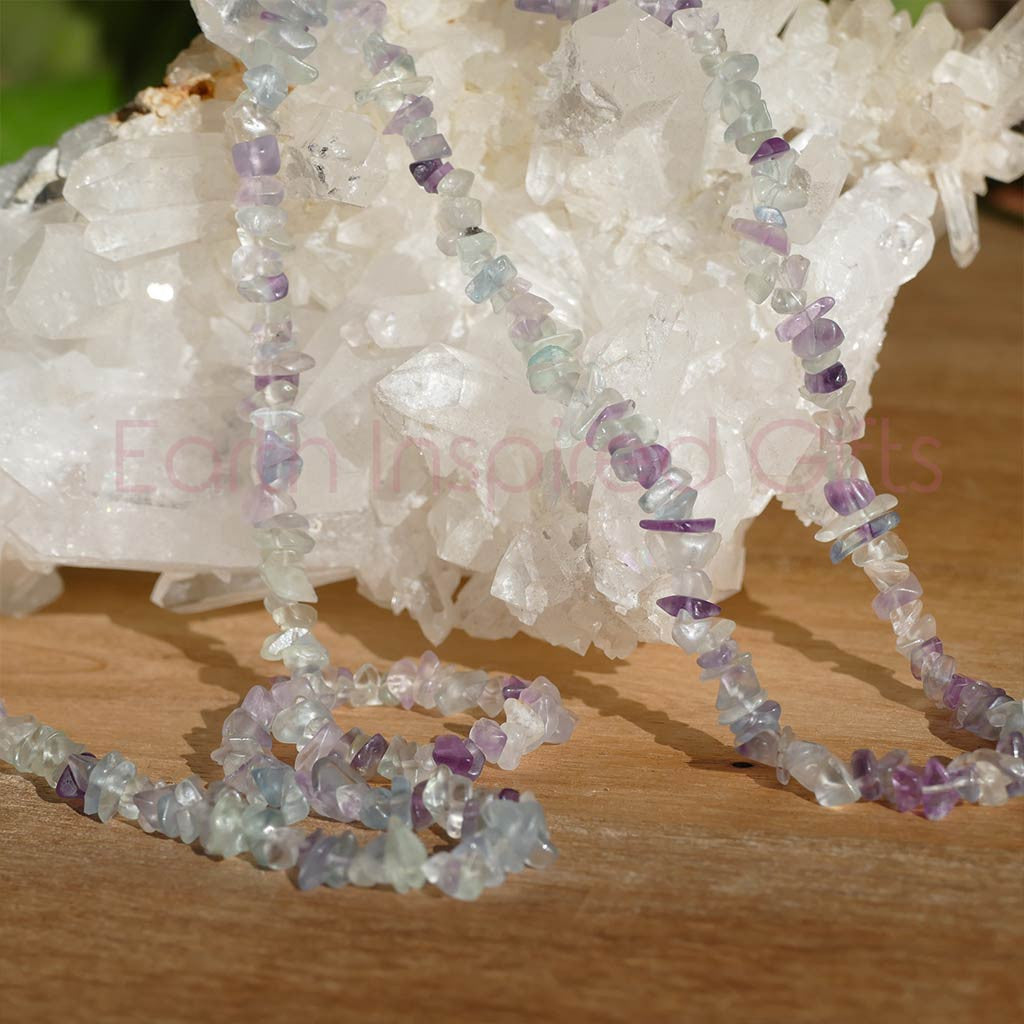 Fluorite Crystal Chip Necklace