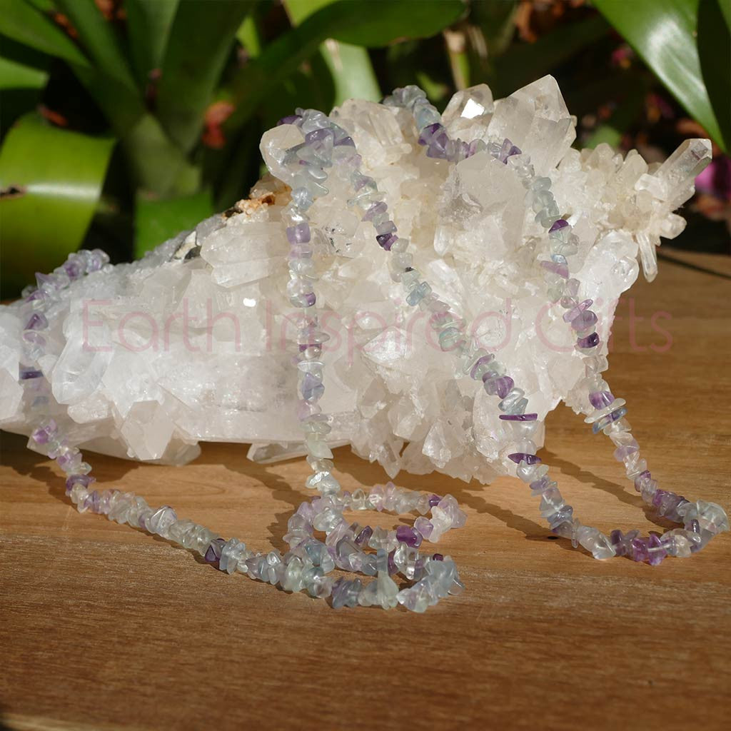 Fluorite Crystal Chip Necklace