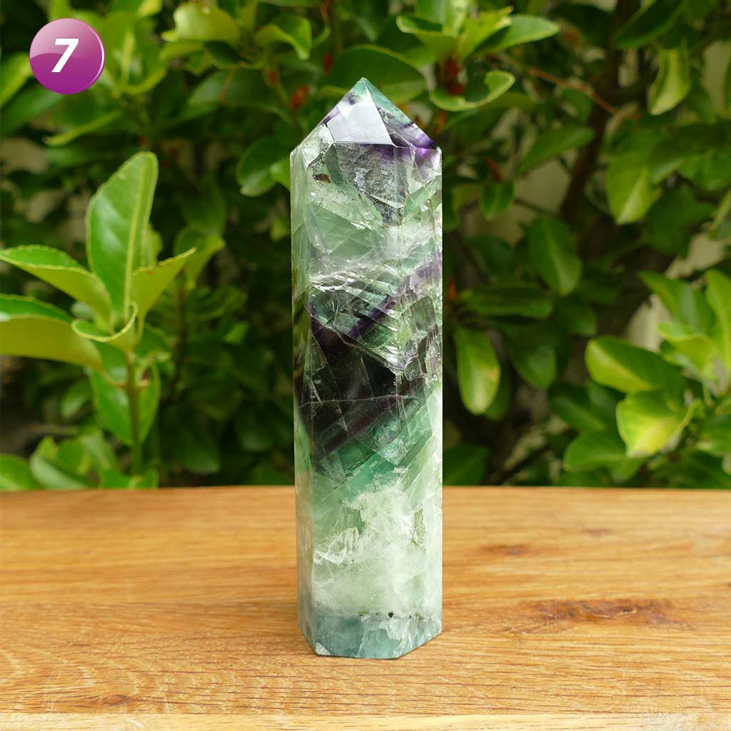 fluorite crystal point