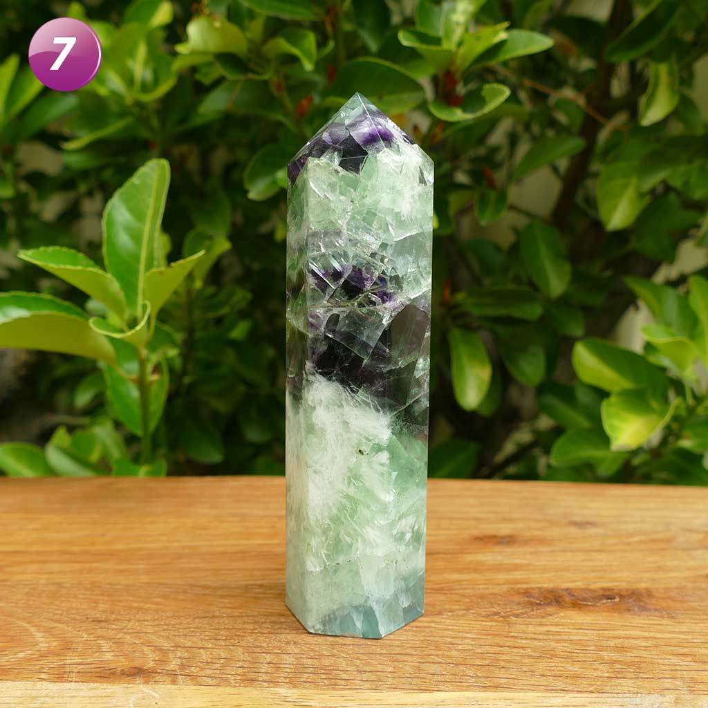 fluorite crystal point