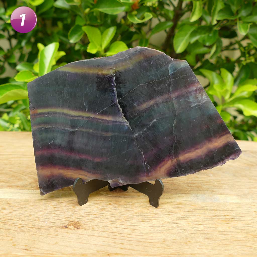 Fluorite Crystal Slices Rainbow Fluorite Gemstones Raw | Reiki Energy Healing