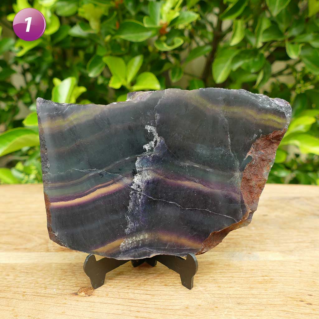 Fluorite Crystal Slices Rainbow Fluorite Gemstones Raw | Reiki Energy Healing