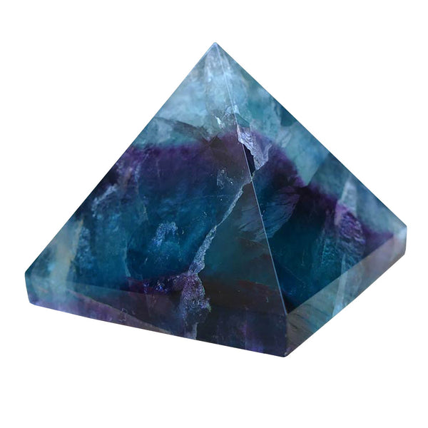 Fluorite Crystal Pyramids | Rainbow Fluorite Pyramid for Success Healing Reiki Stress Relief