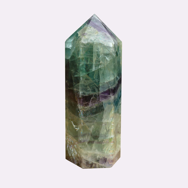 Rainbow Fluorite Point for Reiki Healing Energy Balaning and Meditation