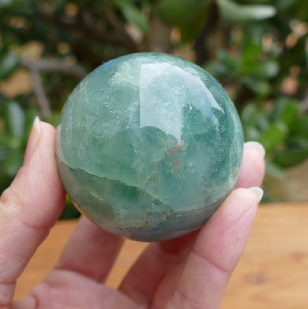 Fluorite Crystal Sphere - Large Rainbow Fluorite Spheres - Grounding Energy