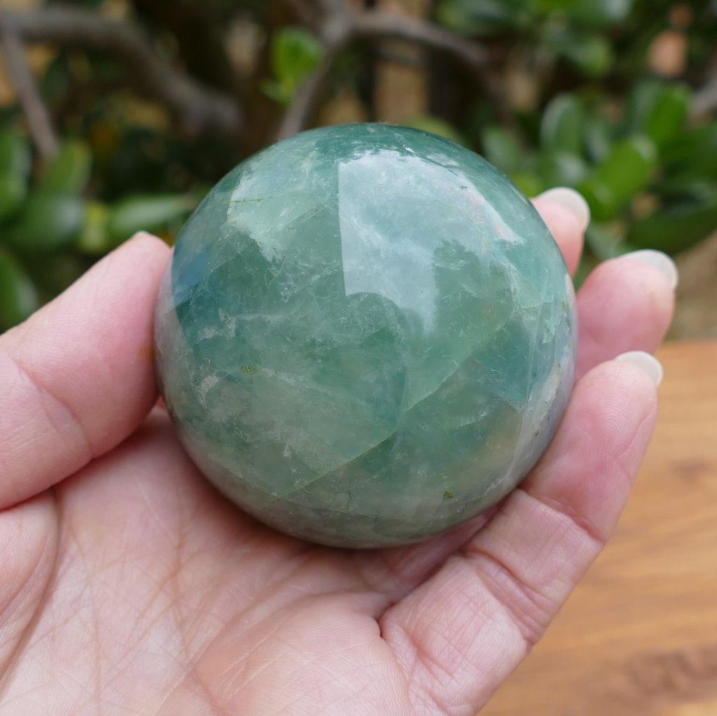Fluorite Crystal Sphere - Large Rainbow Fluorite Spheres - Grounding Energy