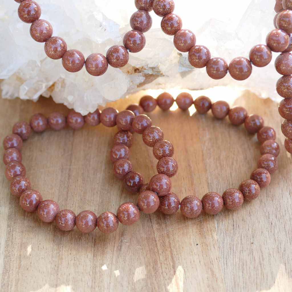 Goldstone Bracelet with Beautiful Shiny Beads