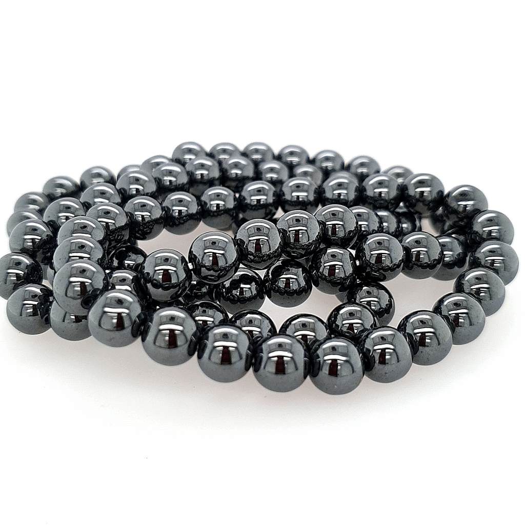 Hematite Bracelet - Unisex Elastic 8mm Bracelet with the Healing Power of Hematite