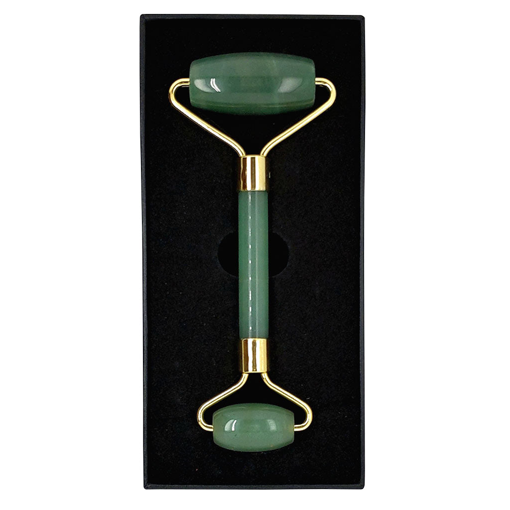 Jade Roller for Face - Jade, Rose Quartz & Natural Gemstones Face Massager