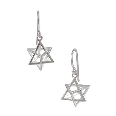 Merkaba Earrings in Sterling Silver designed by Blue Turtles
