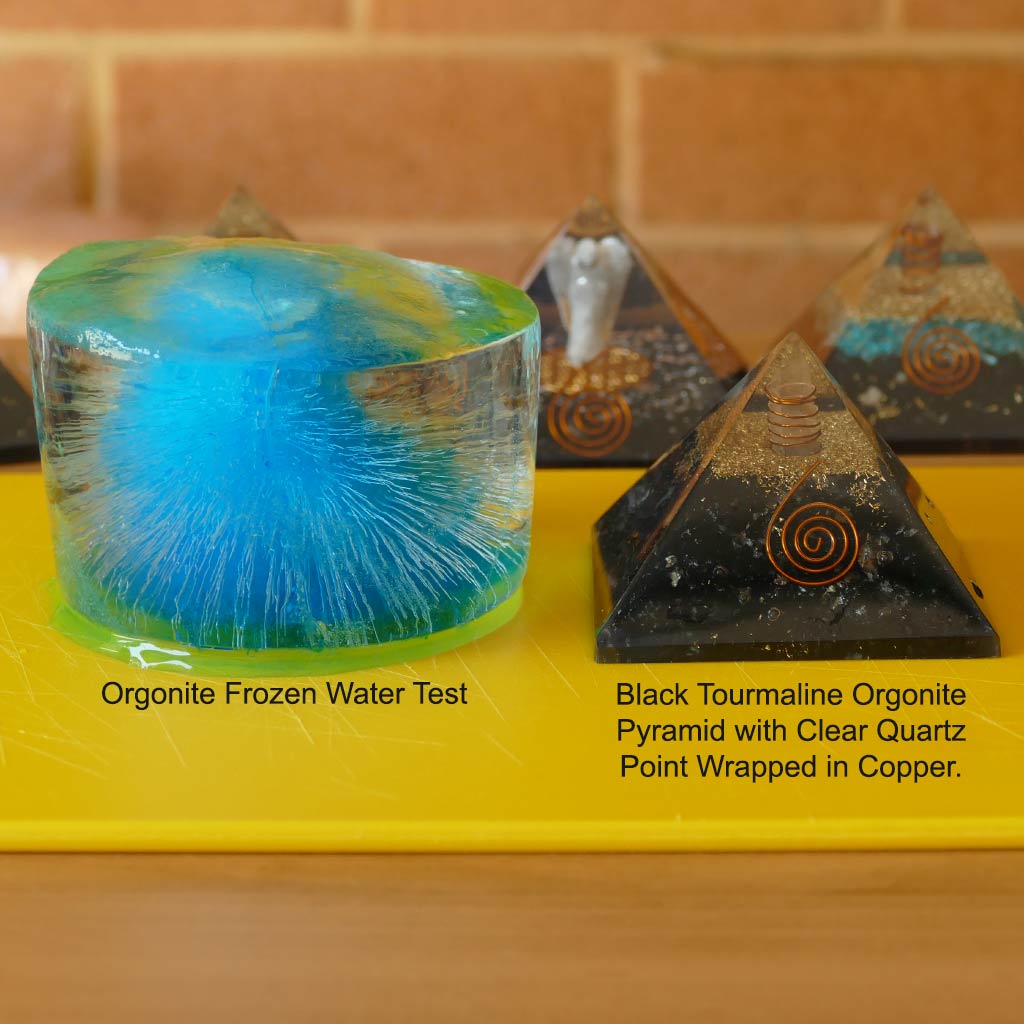 Orgonite Pyramids with Selenite Crystals