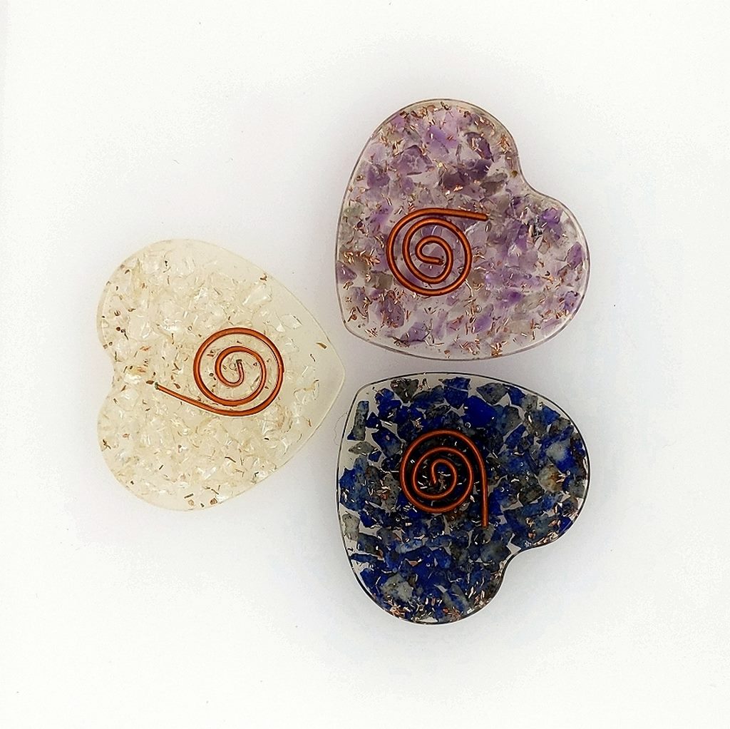 Orgonite Hearts - Orgonite Flat Hearts