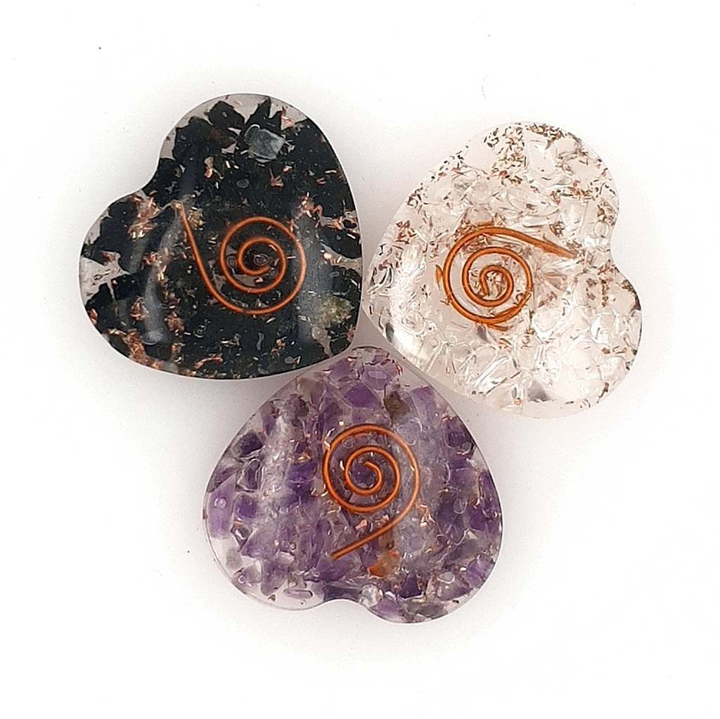 Orgonite Hearts - Orgonite Flat Hearts