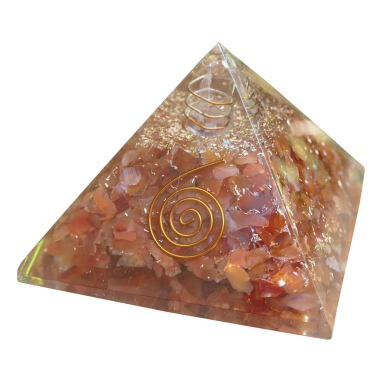 Orgone Pyramid Carnelian Crystals