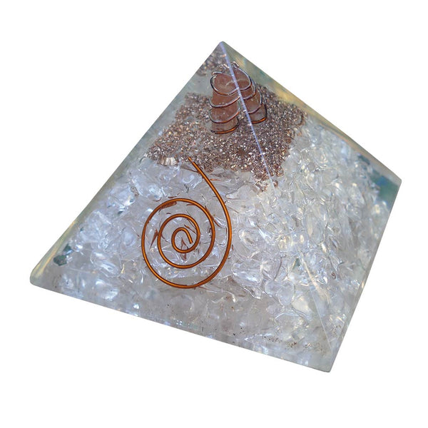 Orgonite Pyramid with Clear Quartz Crystals