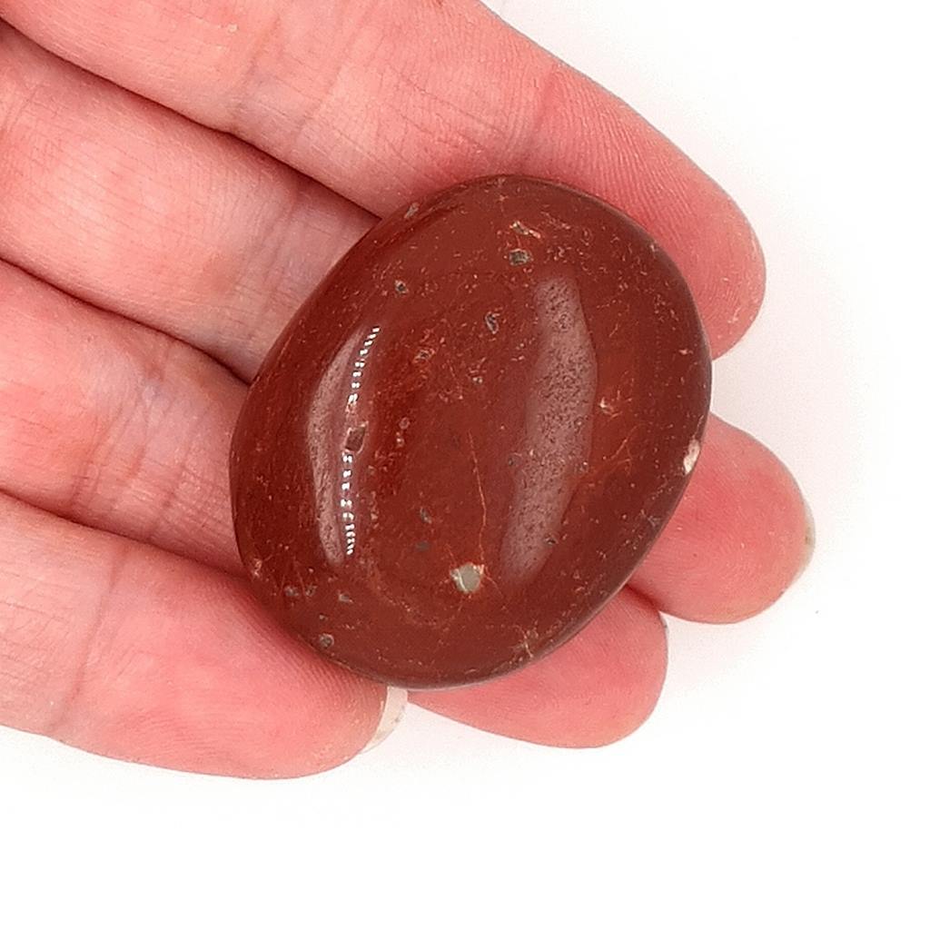 Red Jasper Palm Stones Polished Gemstone for Healing Pocket Worry Stone for Calming