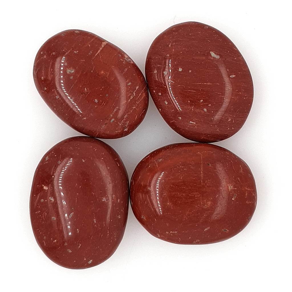 Red Jasper Palm Stones Polished Gemstone for Healing Pocket Worry Stone for Calming