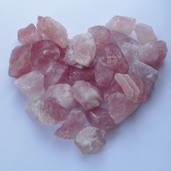 Rose Quartz Crystal Chunks Natural Rough Small to Large