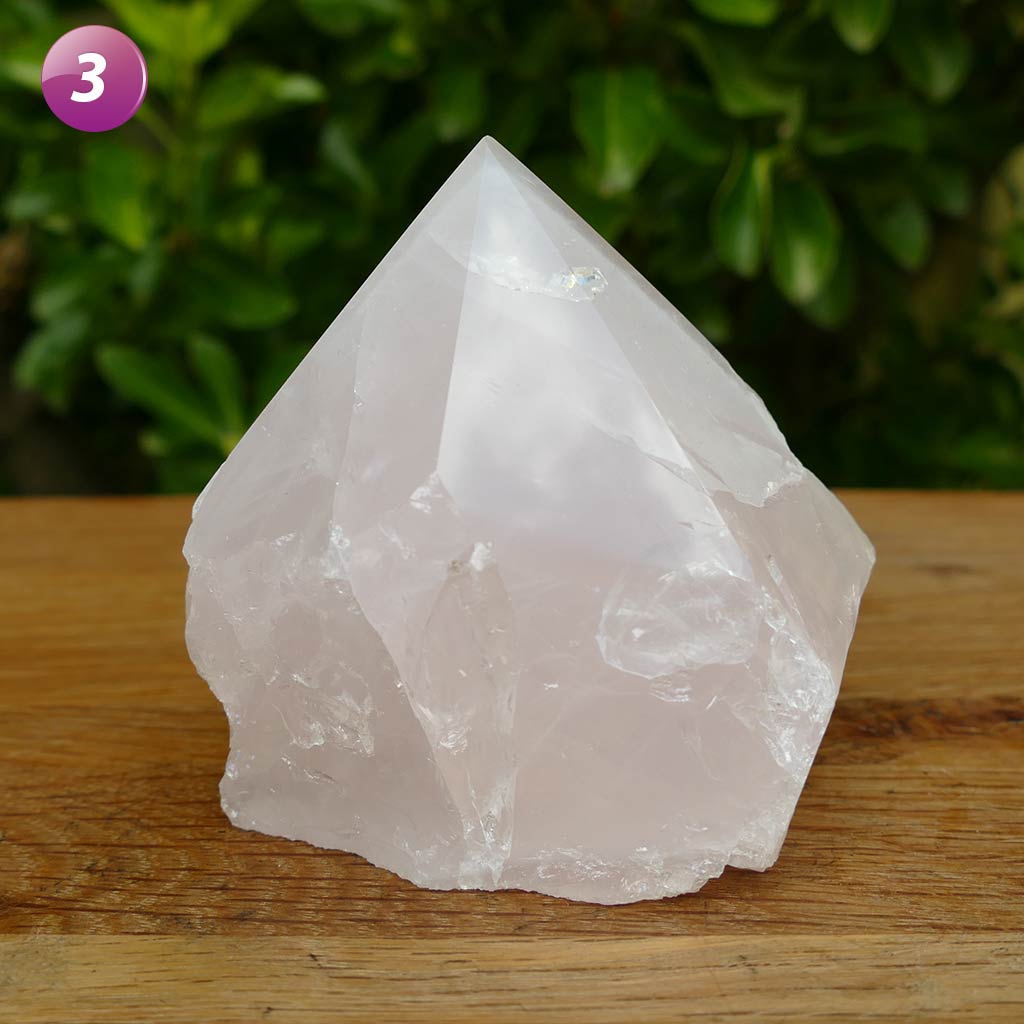 rose quartz semi polished points