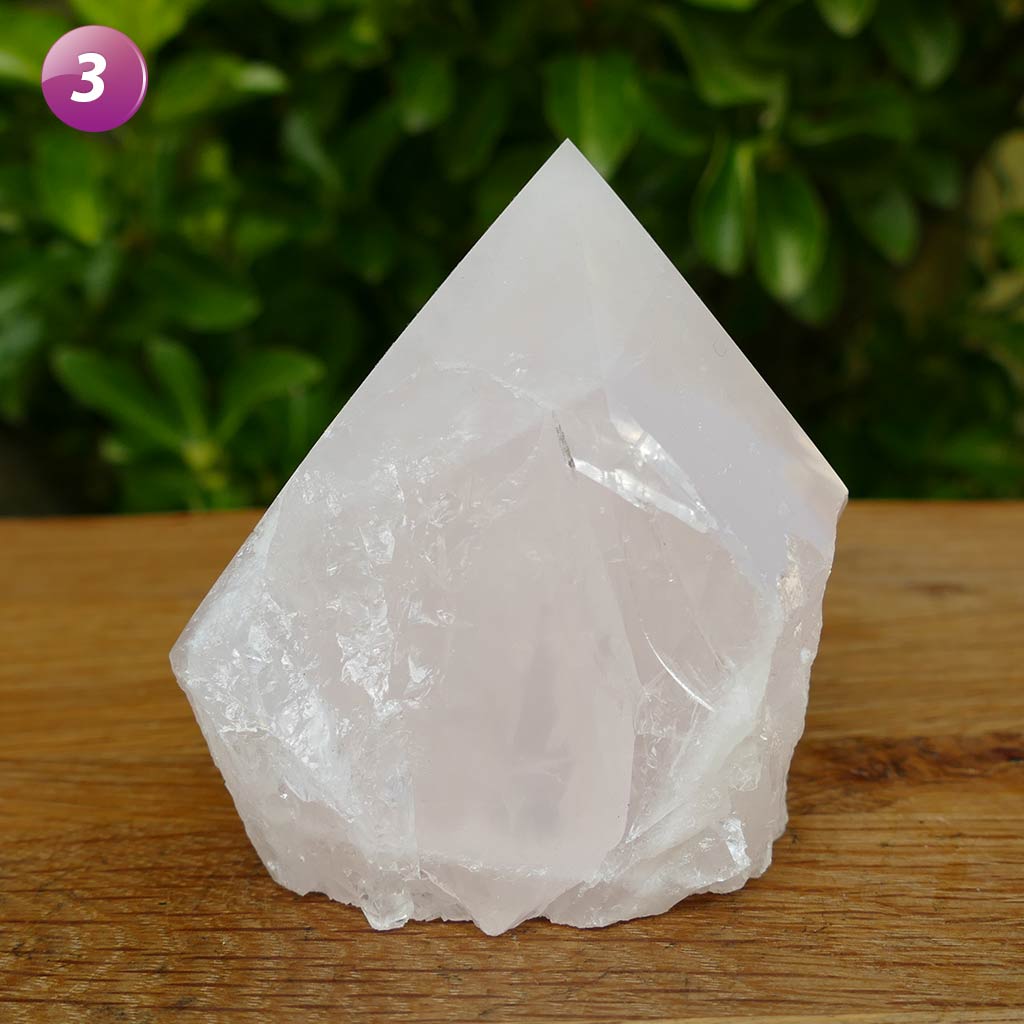 rose quartz semi polished points
