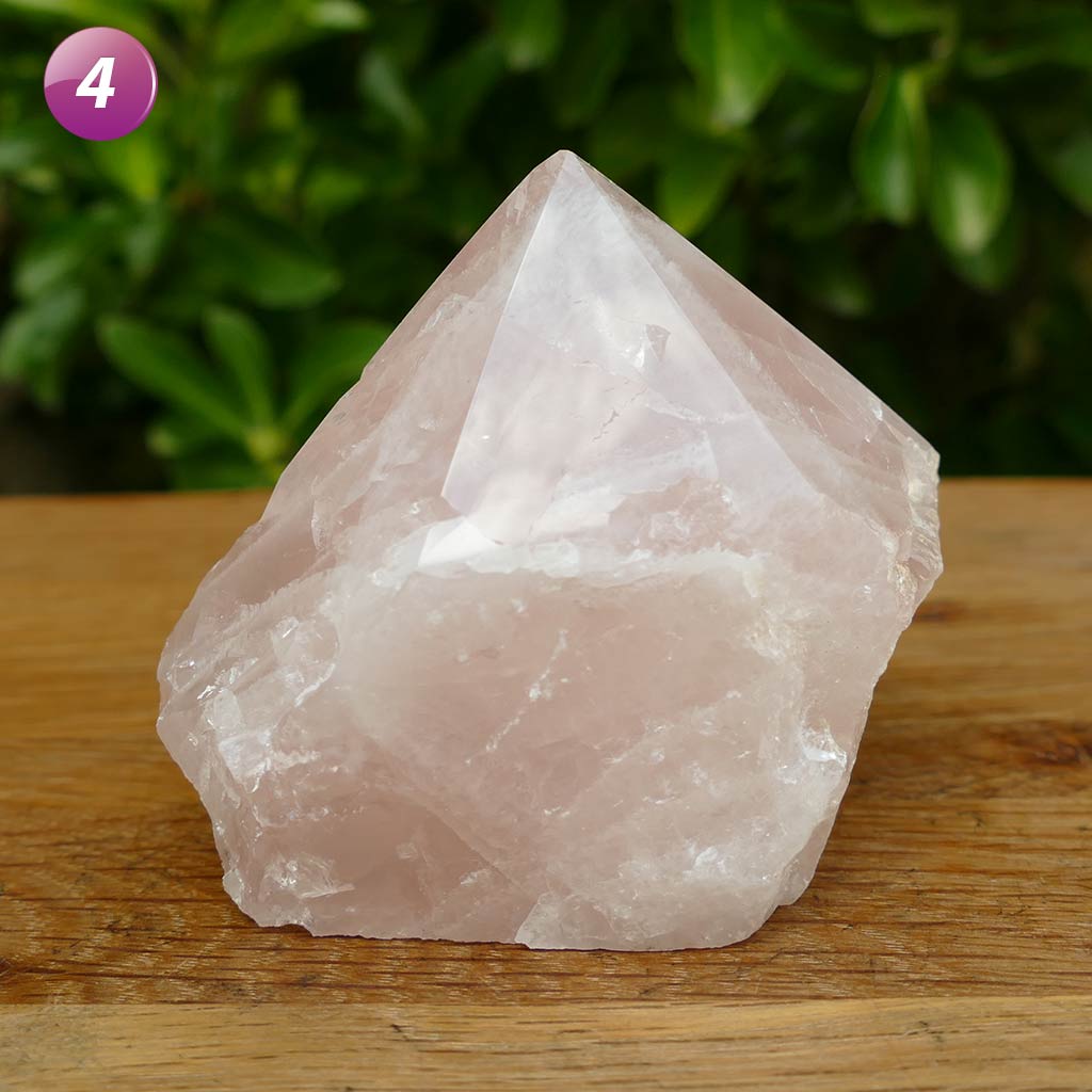 rose quartz semi polished points