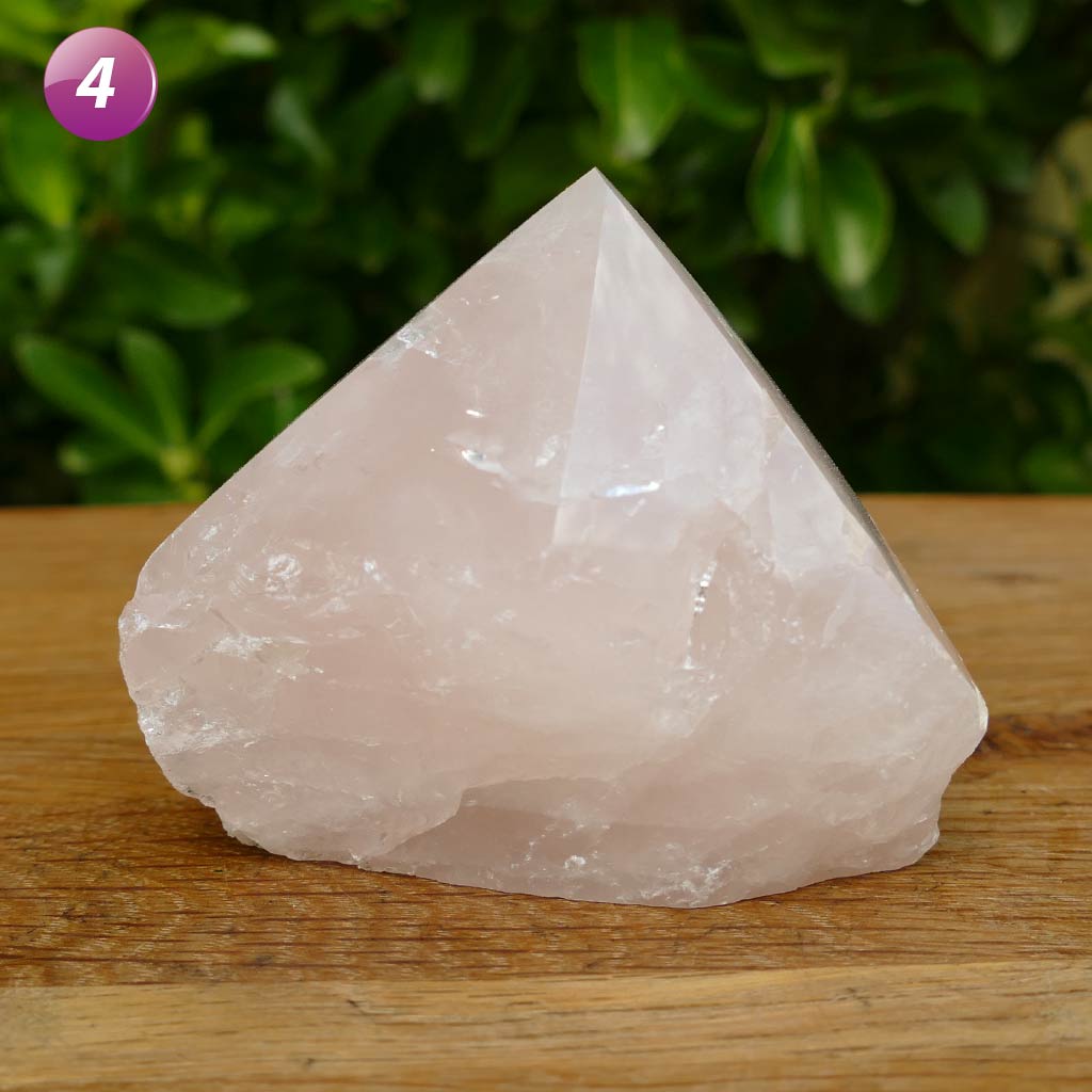 rose quartz semi polished points