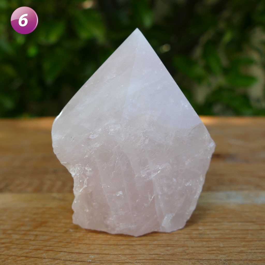 rose quartz semi polished points