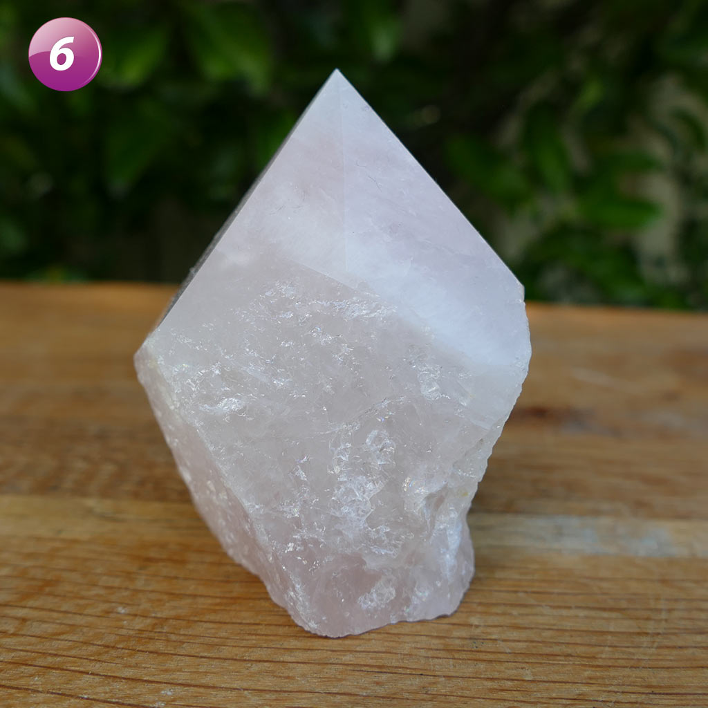 rose quartz semi polished points