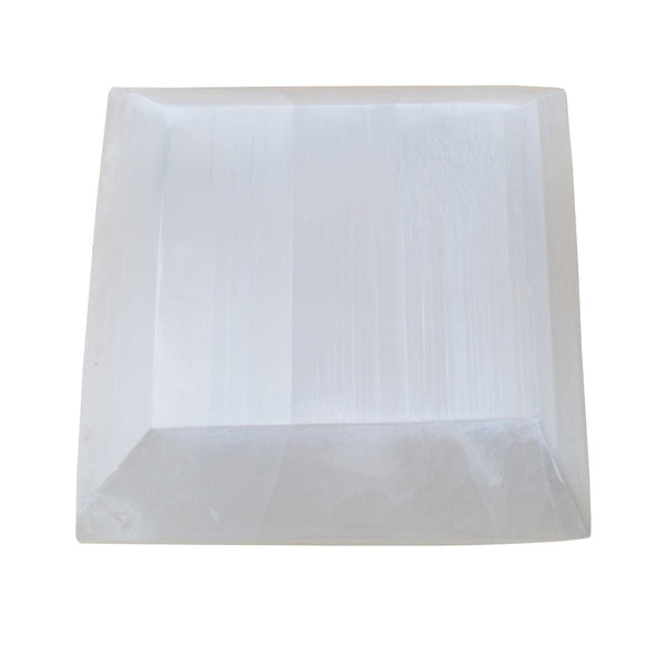 Selenite Cleansing Plate - Polished Flat Bevel Edge from Morocca Charging Plate