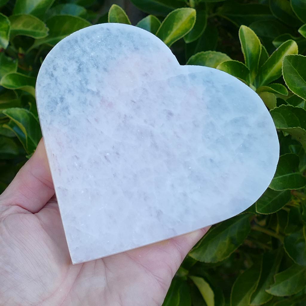best selenite charging plate heart shaped