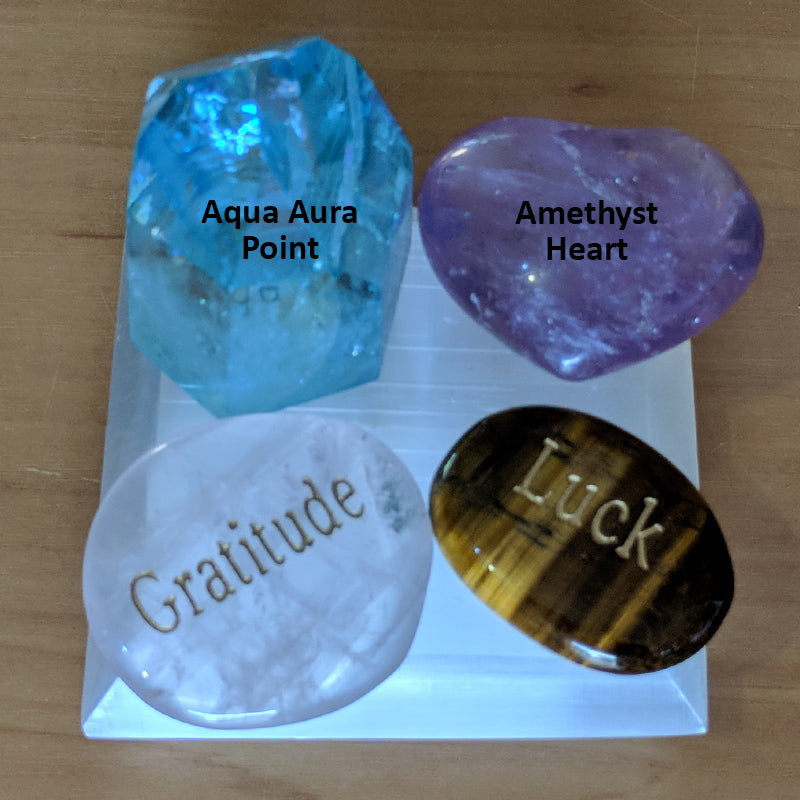 Selenite Cleansing Plate - 70mm Polished Flat Bevel Edge from Morocca Charging Plate