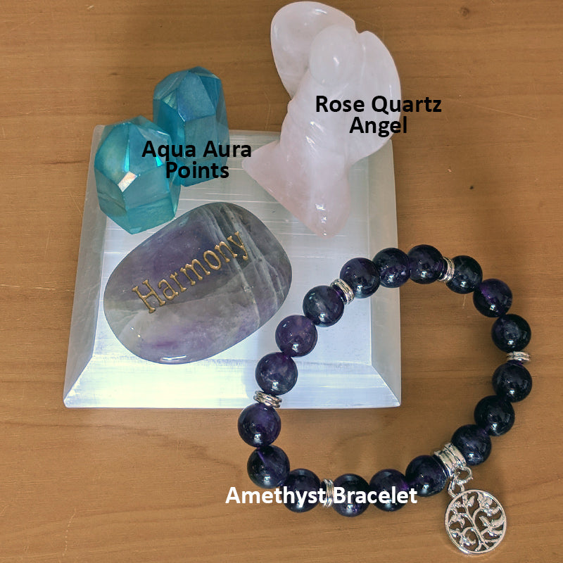 Selenite Cleansing Plate - 70mm Polished Flat Bevel Edge from Morocca Charging Plate