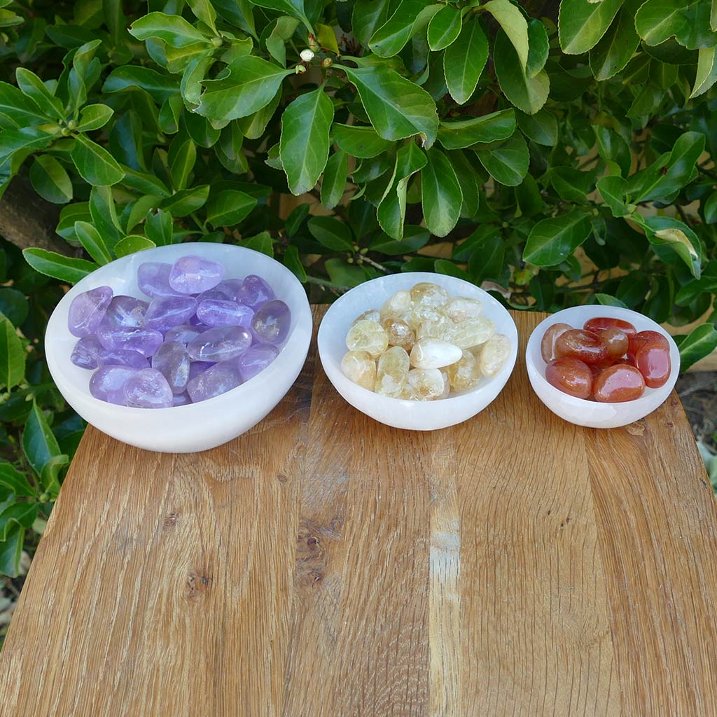 Selenite Bowl to Charge & Cleanse Jewellery & Crystals