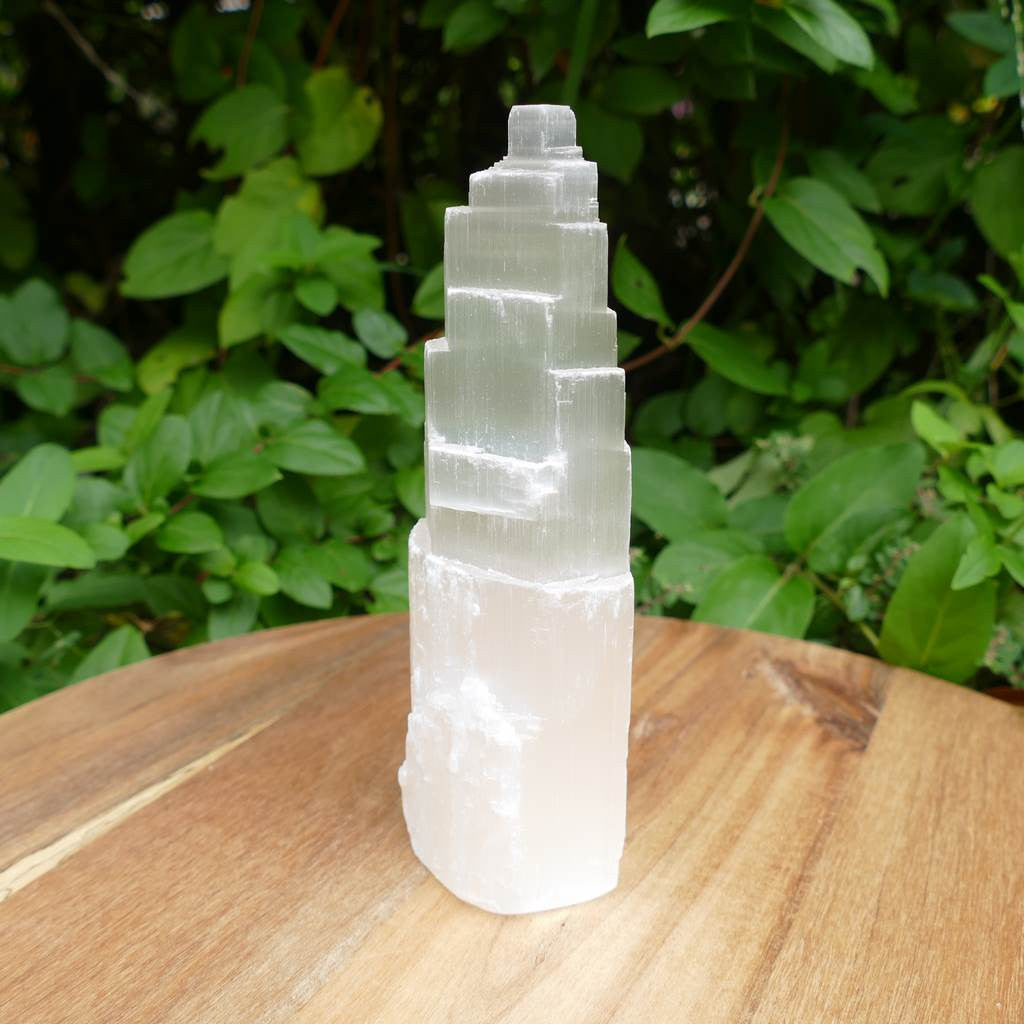 selenite tower healing energy