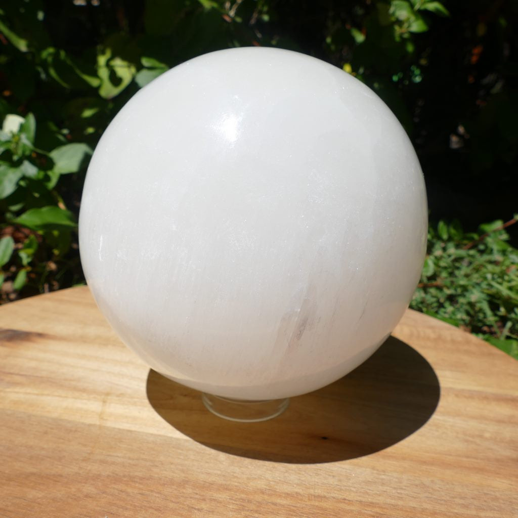 selenite crystal ball