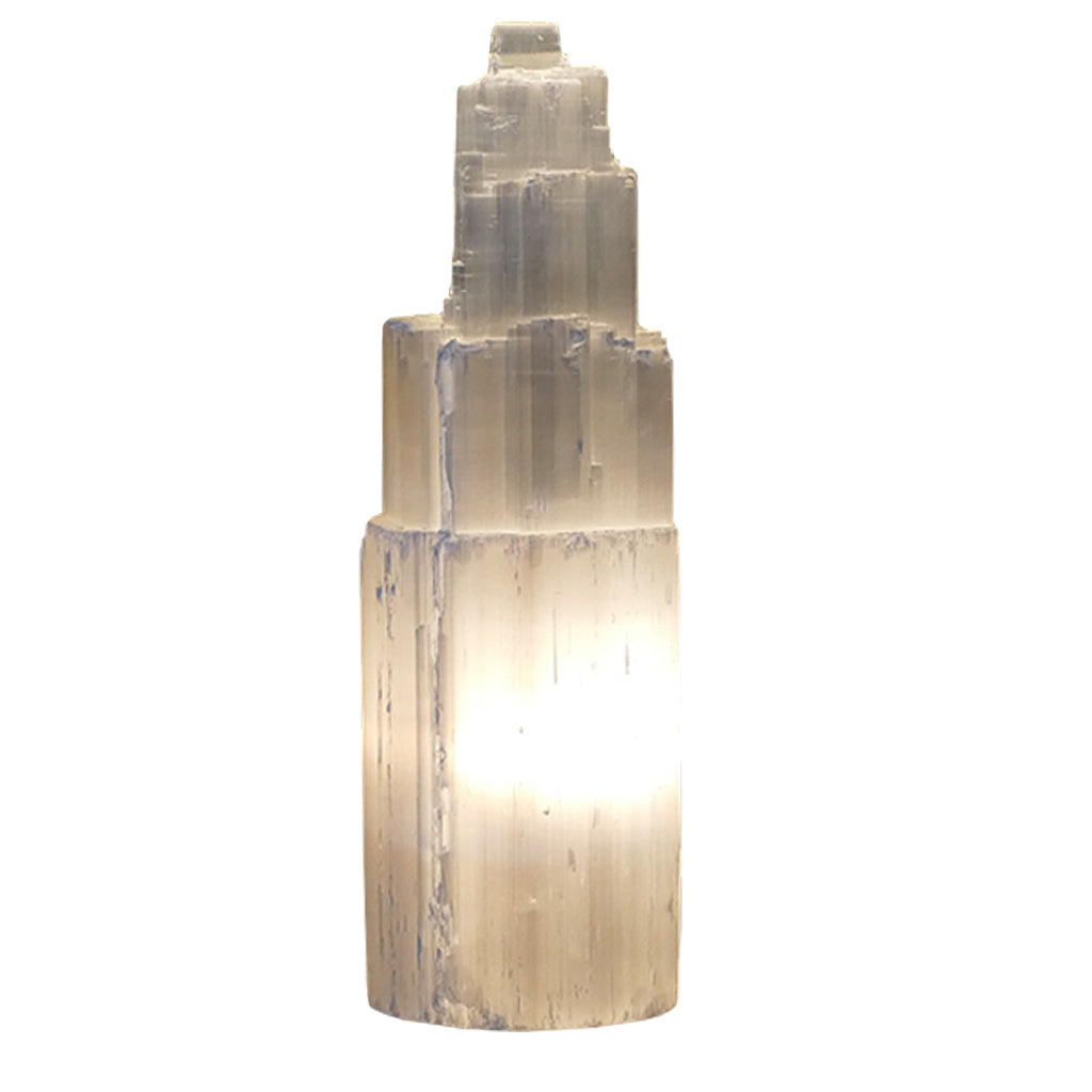 selenite tower lamp