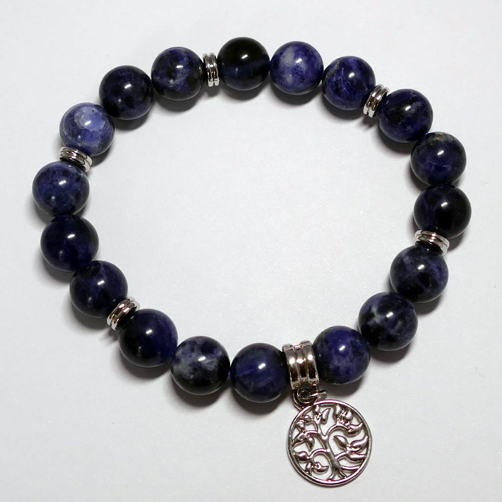 sodalite bracelet with charm
