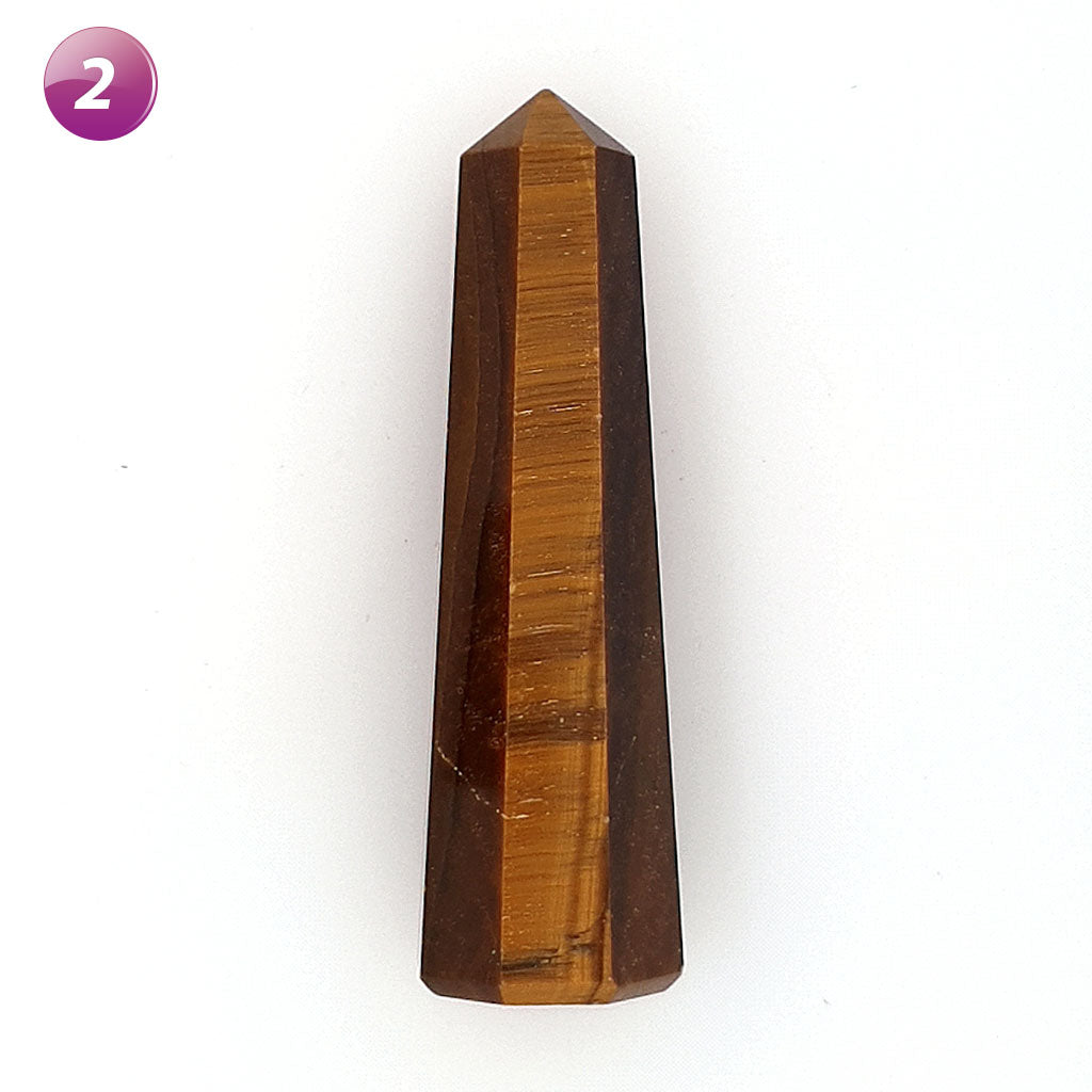 Tiger Eye Crystal Point Healing Points for Reiki Energy Healing